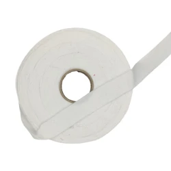 White stretch velvet webbing ideal for crochet bags 'Pizza' 200 g.