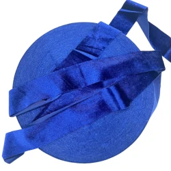 Bluette stretch velvet tape ideal for crochet bags 'Pizza' 250g.