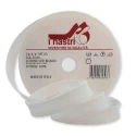 Bias tape 14 mm cotton top sleeve - 20 m roll white