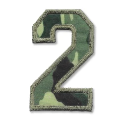 Military numbers embroidered thermoadhesive patch 2