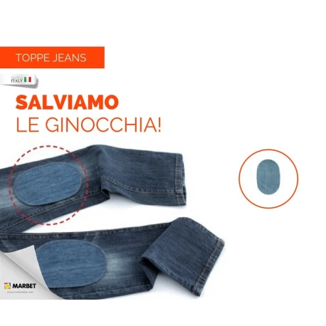 Toppe Jeans termoadesive MINI in proporzione alla statura dei bambini - 29/M Marbet