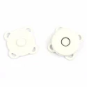Magnetic sewing clasp 18mm in vivid white enamel colours