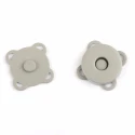 Chiusura magnetica da cucire 18mm in vivaci colori smaltat grigio chiaroi