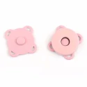 Magnetic sewing clasp 18mm in vivid pink enamel colours