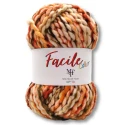 Miss Tricot Filati's Facile Color yarn, large 150 g ball of variegated yarn.