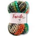 Miss Tricot Filati's Facile Color yarn, large 150 g ball of variegated yarn.