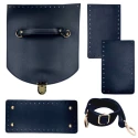 Kit per Borsa marrone completo di fondo, patella, laterali, tracolla e chiusura a cartella