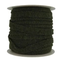 FILAMI Flat green wool ribbon for crochet bags by I Nastri di Mirta