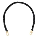Manici tondi con cristalli nero ad effetto Swarovski, luminosi e raffinati per realizzare borse e borsette da sera
