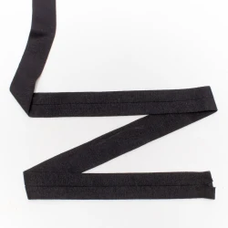 Sbieco in maglina nera elastica altezza 25 mm - EUGENIA 2