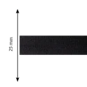 Black elasticated jersey bias 25 mm high - EUGENIA