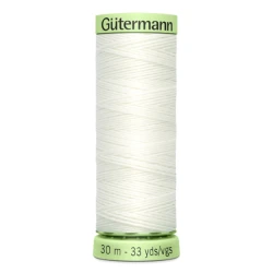 Gutermann Ivory 111 thread, 30 metres, for buttonholes and topstitching