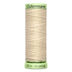 Gutermann Light Beige 169 thread 30 metres for buttonholes and topstitching
