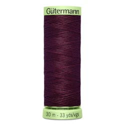 Gutermann Burgundy cord, 130 thread, 30 metres, for buttonholes and topstitching