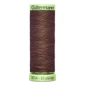 Gutermann Medium Brown 446 thread 30 metres for buttonholes and topstitching