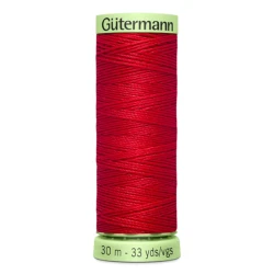 Gutermann Red corded thread, 156 thread count, 30 metres, for buttonholes and topstitching