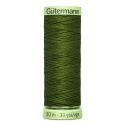 Gutermann, Moss Green, 585 thread, 30 metres for buttonholes and topstitching