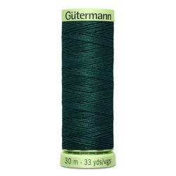 Gutermann Dark Green 18-count thread, 30 metres, for buttonholes and topstitching