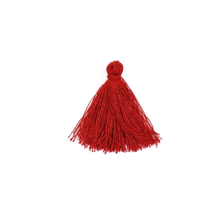 Fiocco trepolina nappina piccola rossa 5cm con asola