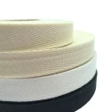 Roll of 100% cotton herringbone webbing 1.5 cm high - Roll 20 metres