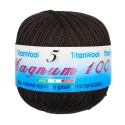 Magnum Crochet Yarn N°8 Titan Wool 100% Egyptian Cotton Makò - Mocha Brown