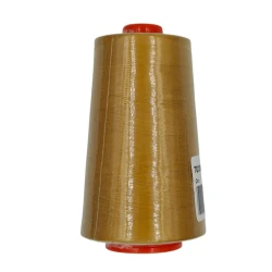 Mustard gold 5,000 yds polyester sewing thread cone for overlock and sewing machine