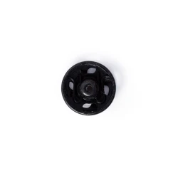 Black metal press studs, 11 mm, for sewing - 341166Prym