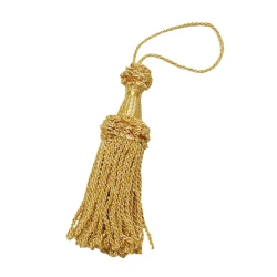 Key tassel tassel large 9cm lurex gold