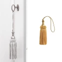 Fiocco chiave trepolina nappina grande 11cm con terminale in legno e asola - ICA Carmignani