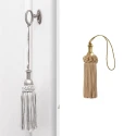 Fiocco chiave trepolina nappina grande 11cm con terminale in legno e asola - ICA Carmignani