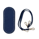Set fondo Jeans medio per borsa 21 x 9 cm con coppia manici 45 cm abbinati - MA262 Mas