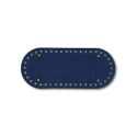 Fondi ovali in Jeans Denim medio 21cm x 9cm con piedini oro per borsa - MA265 Mas