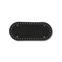Fondi ovali in Jeans Denim nero 21cm x 9cm con piedini oro per borsa - MA265 Mas