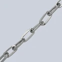 Aluminium chain with smooth oval links, silver, 8 mm wide - K1366-1.7 Benox
