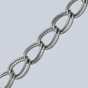 Catena in alluminio argento con maglia lavorata doppia larga 13mm - K1363-2.0 Benox