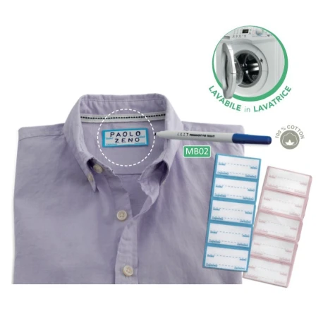 Set of customisable iron-on labels for laundry - MB02Mas