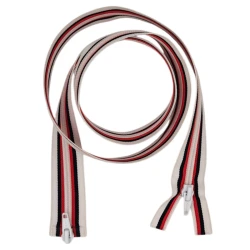 Multicolour double-slider zip for Moncler-type jackets 100 cm