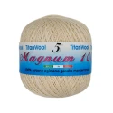 Magnum Crochet Yarn N°8 Titan Wool 100% Egyptian Cotton Makò - Ivory