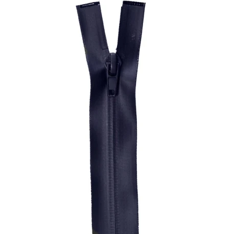 Rubber-coated waterproof zip blue 100cm divisible with double-slider
