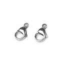 Gancetto a moschettone argento per collane e bigiotteria 18mm - FF065 Benox