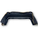 Chiusura a molla clutch ricoperta in ecopelle blu ideale per pochette - MA266 Mas