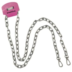 Large oval chain shoulder bag strap for knitted bags in gold-plated metal - MA52G Mas 2