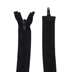 S8 double-slider zip 100 cm medium spiral in divisible Nylon