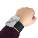 Bracciale con puntaspilli magnetico in elegante colore nero unisex - M472 Mediac