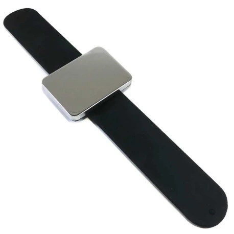 Bracciale con puntaspilli magnetico in elegante colore nero unisex - M472 Mediac