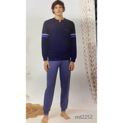 Irge men's pyjamas, long-sleeved summer seraphin in pure cotton