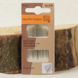 Assorted long needles with gold eye for hand sewing 3-9 - M300U39 Mediac