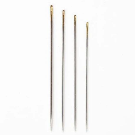 Aghi lunghi con cruna oro per cucire a mano assortiti 3-9 - M300U39 Mediac