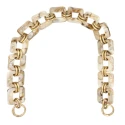 Polished resin chain with large square marble-effect links, ideal as a bag handle