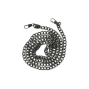 Chain shoulder strap with large, flattened metal links for bags and clutches